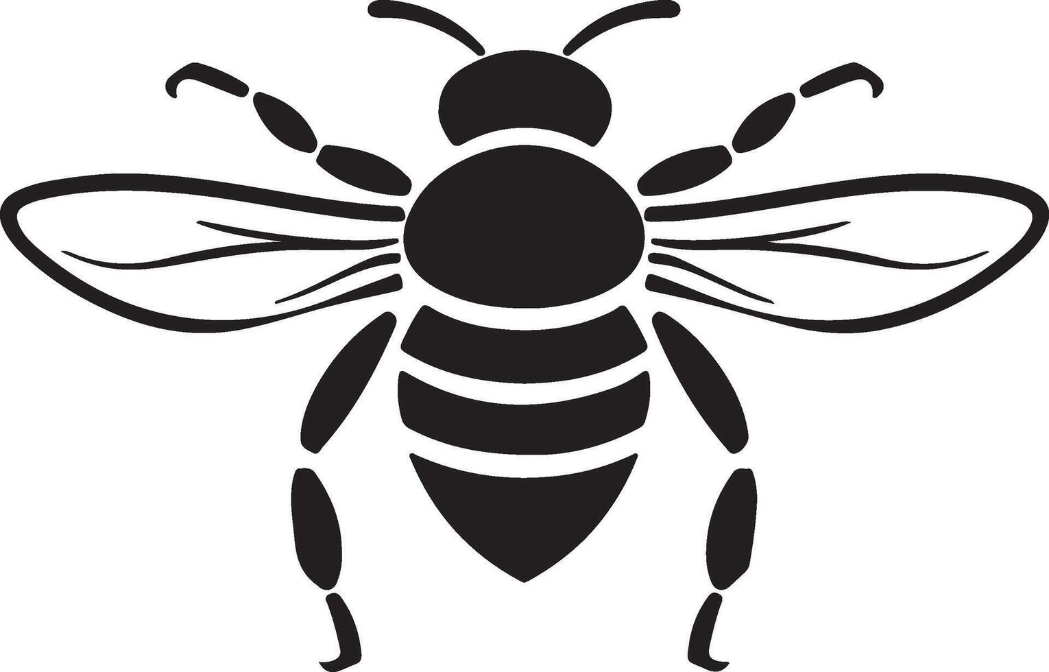 abeja silueta vector ilustración blanco antecedentes