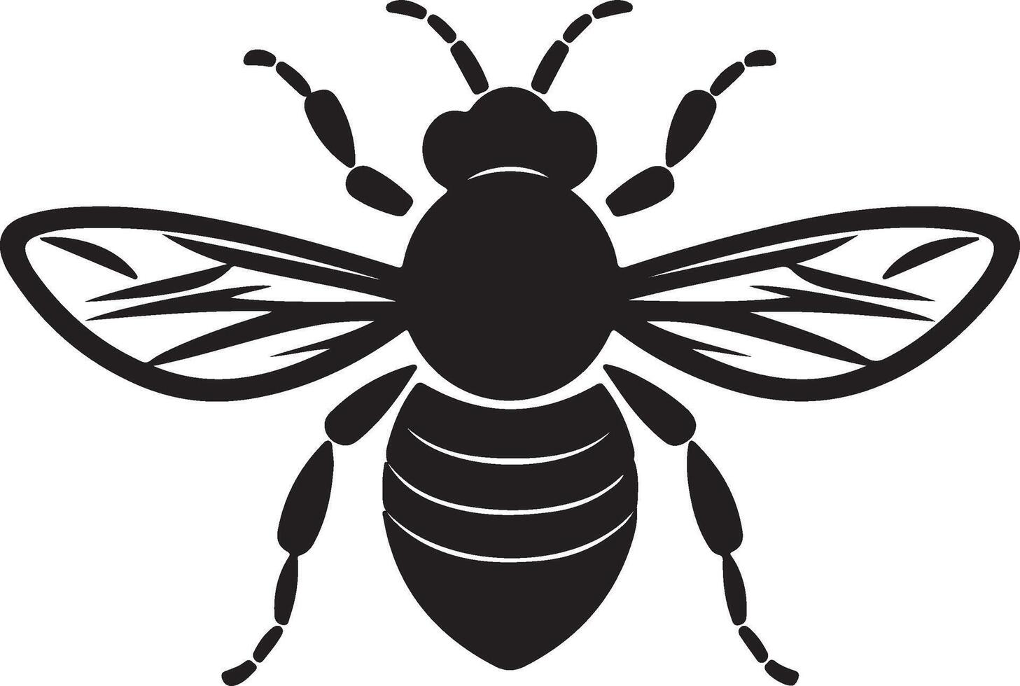 abeja silueta vector ilustración blanco antecedentes