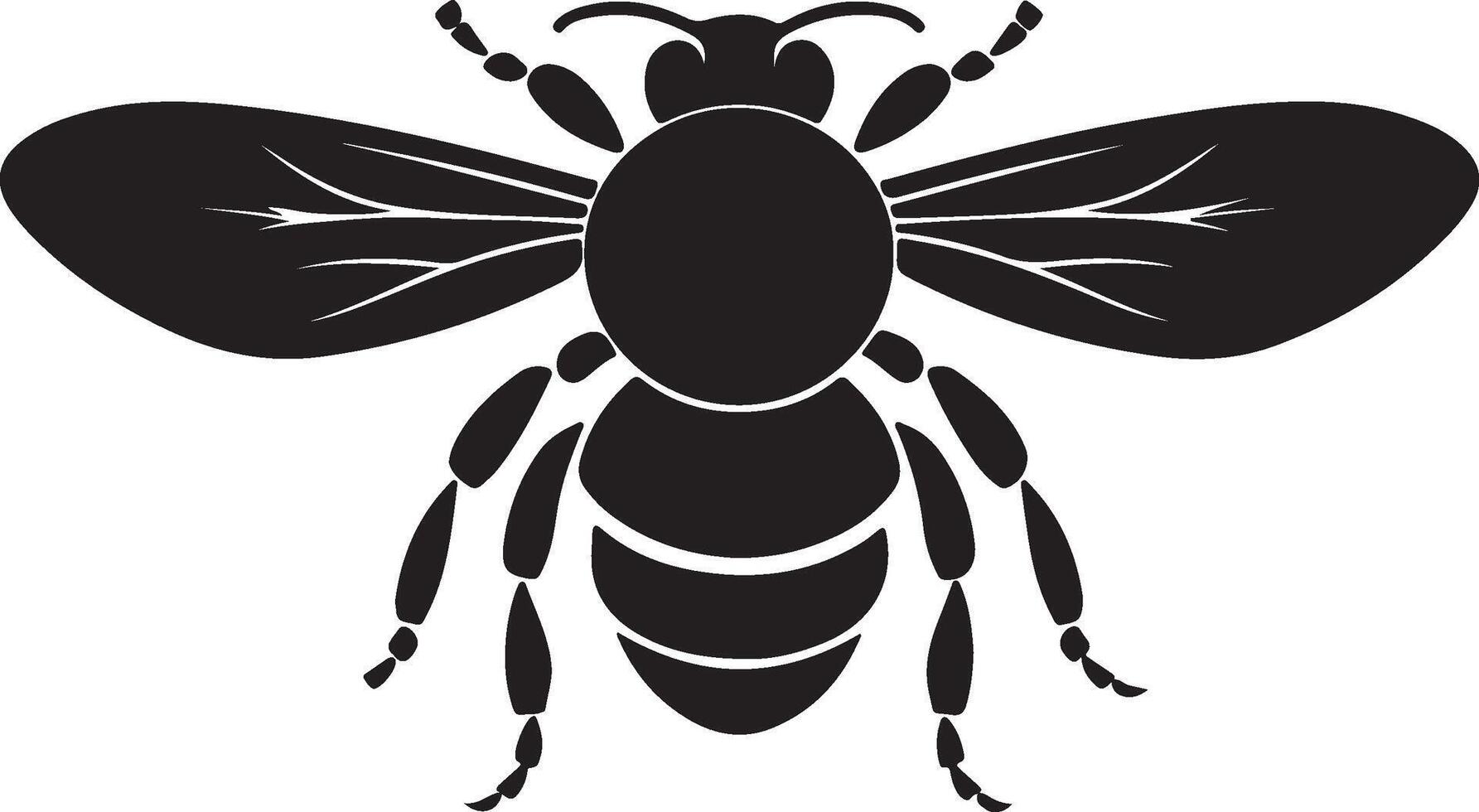 abeja silueta vector ilustración blanco antecedentes