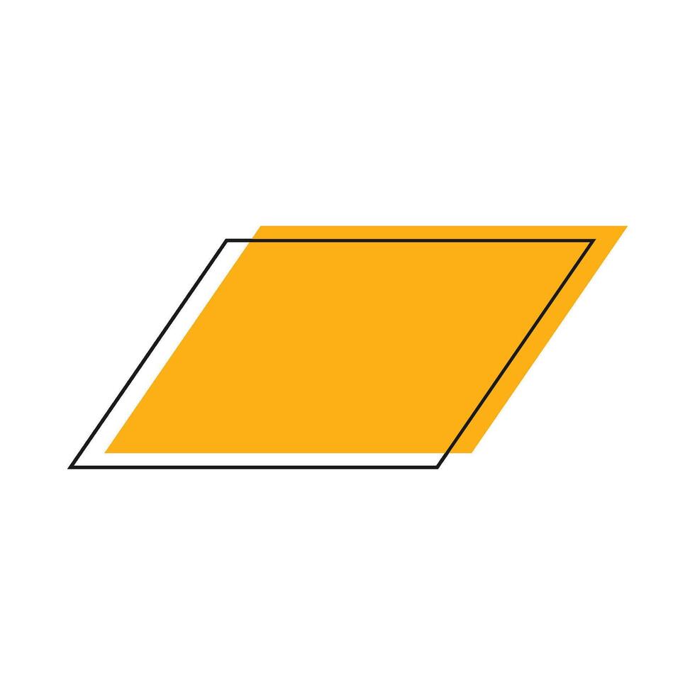 Parallelogram geometric icon vector