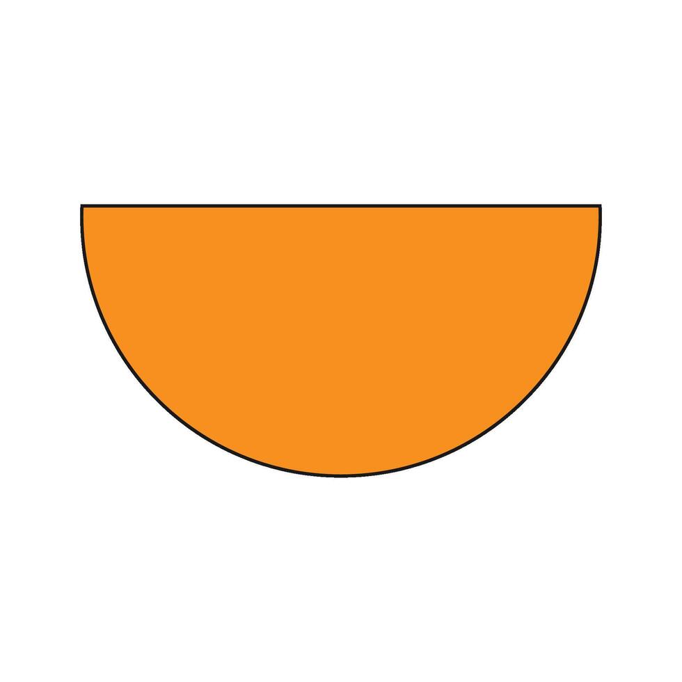 semicircular geometric icon vector