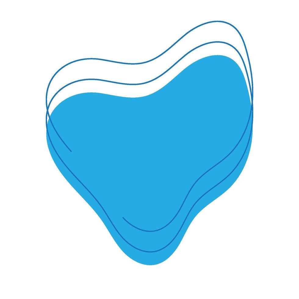 blob icon with three bumps vector