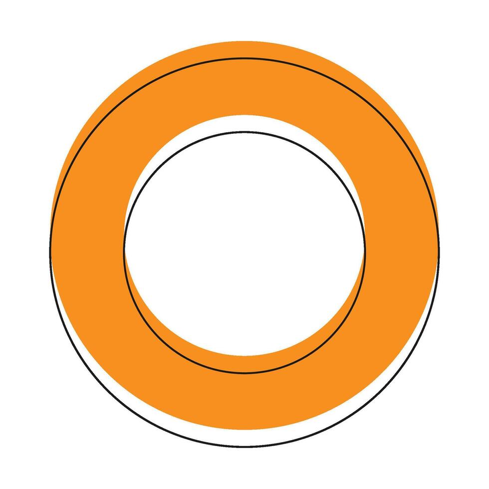 donut circle geometric icon vector