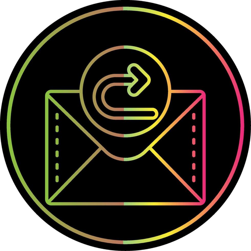 Right arrow Line Gradient Due Color Icon vector