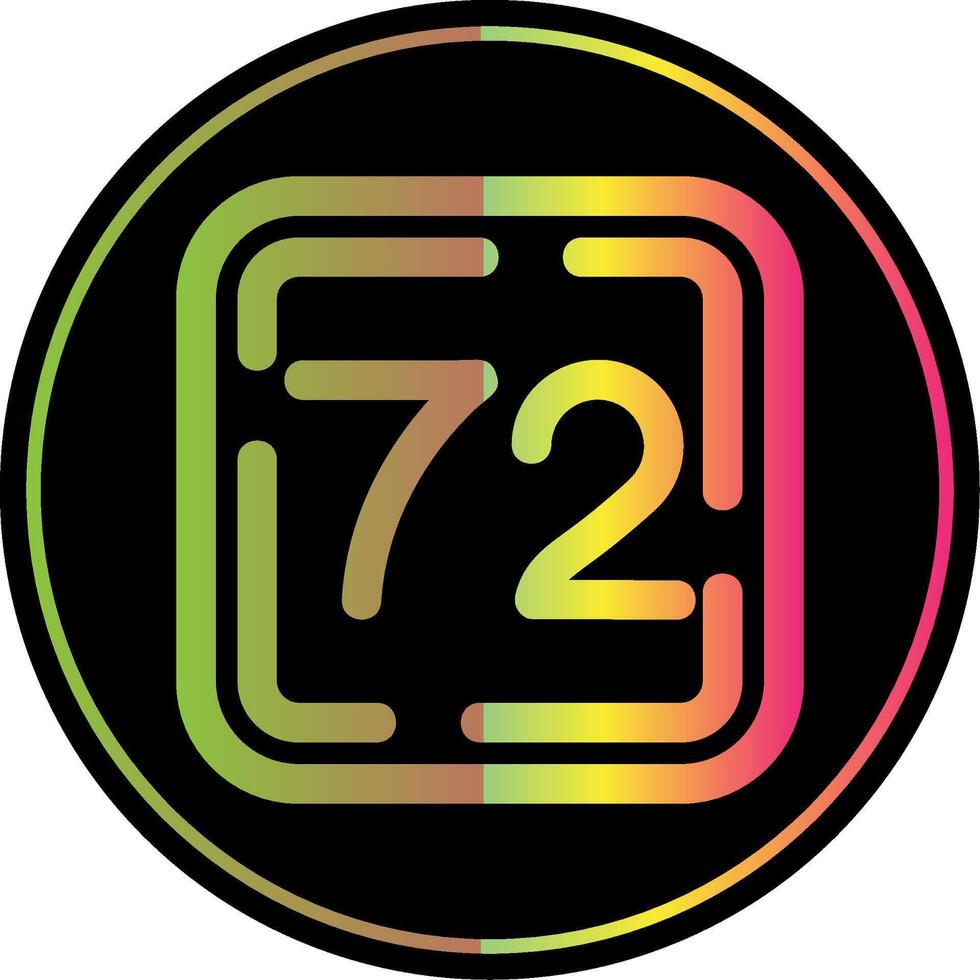 Seventy Two Line Gradient Due Color Icon vector