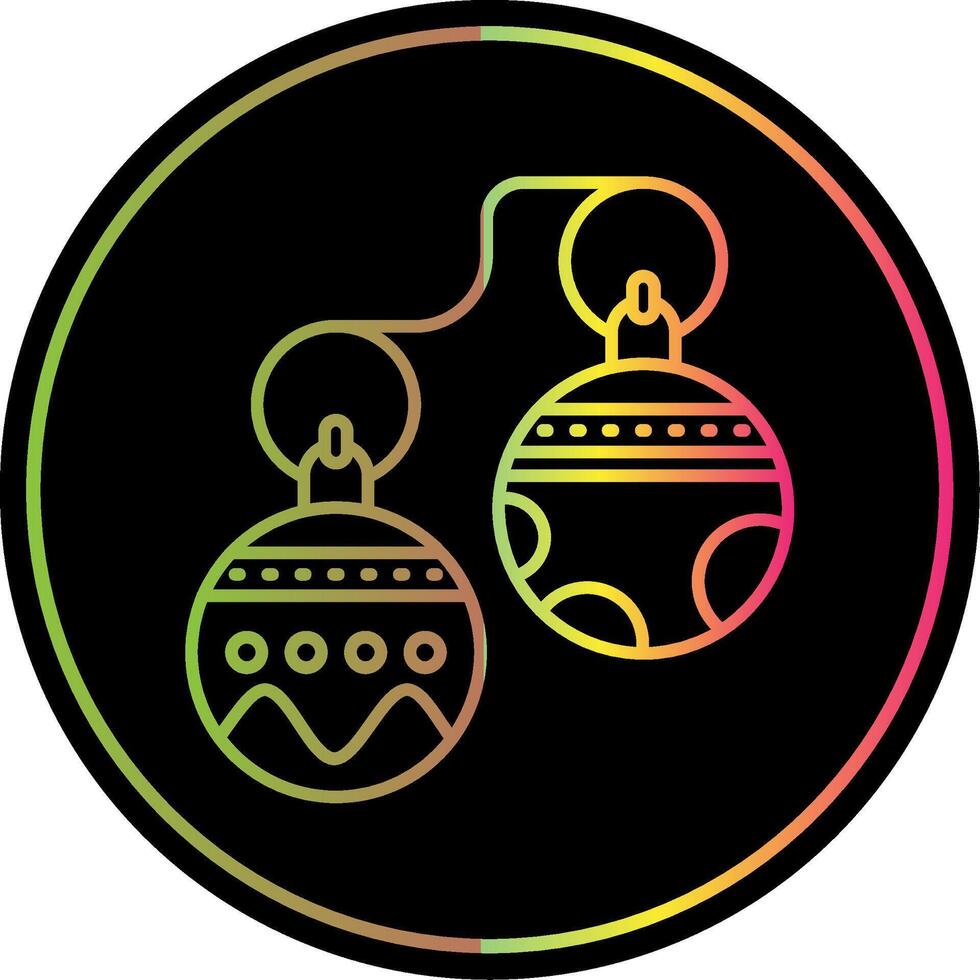 Jingle bell Line Gradient Due Color Icon vector