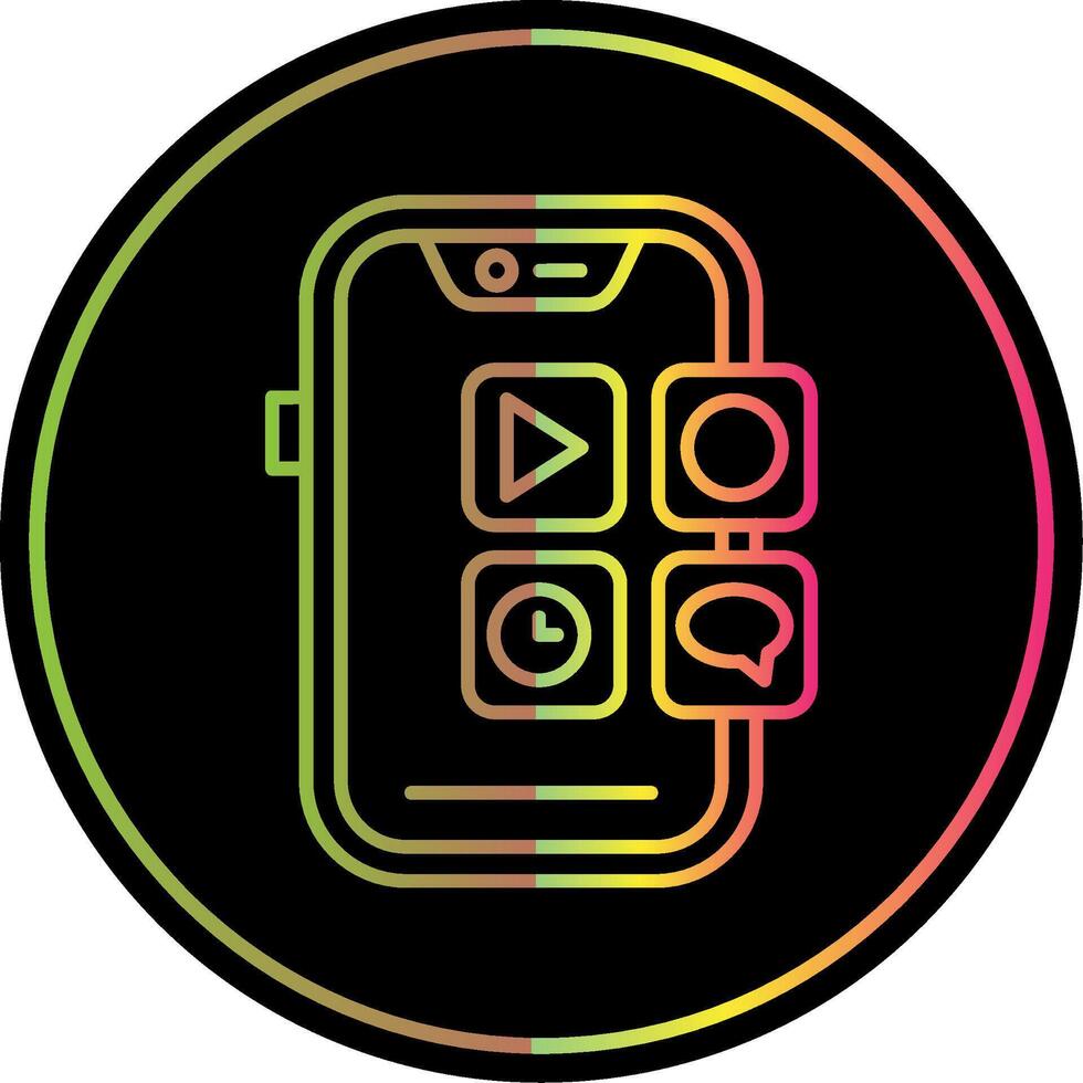 Mobile application Line Gradient Due Color Icon 41936886 Vector Art at