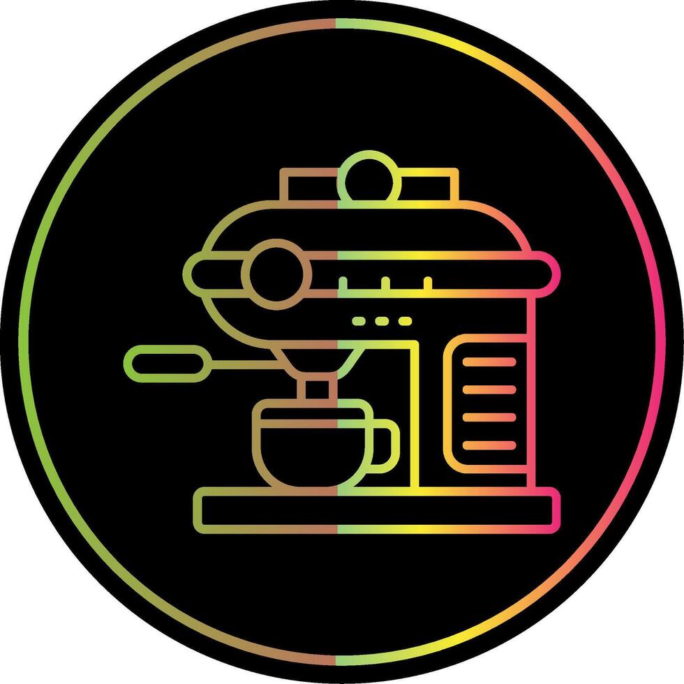 Coffee machine Line Gradient Due Color Icon vector