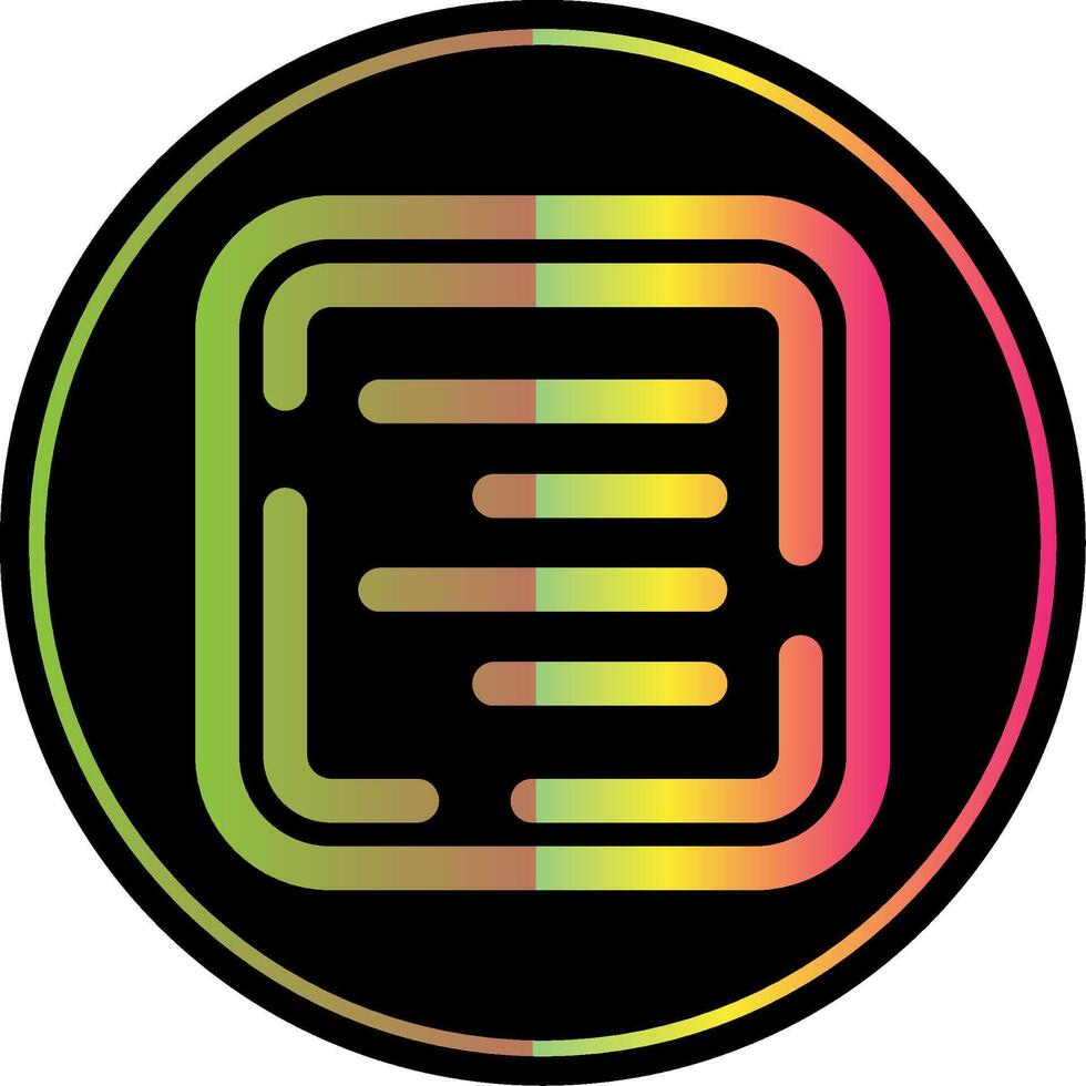 Right align Line Gradient Due Color Icon vector
