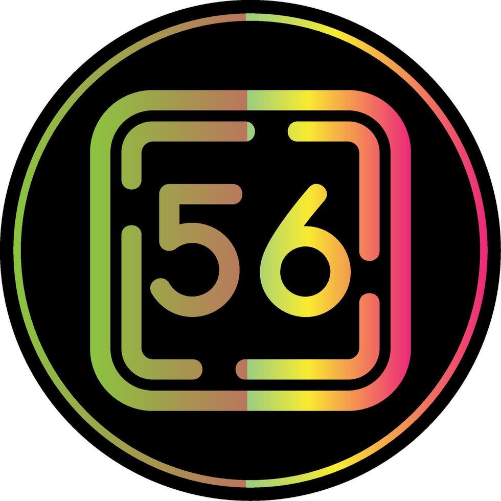 Fifty Six Line Gradient Due Color Icon vector