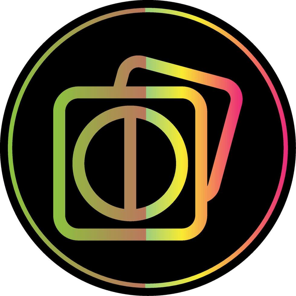 Image highlights Line Gradient Due Color Icon vector