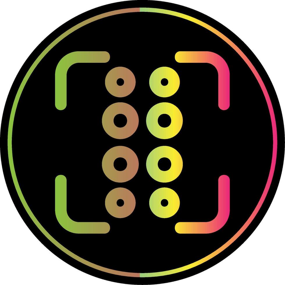 Reorder dots vertical Line Gradient Due Color Icon vector
