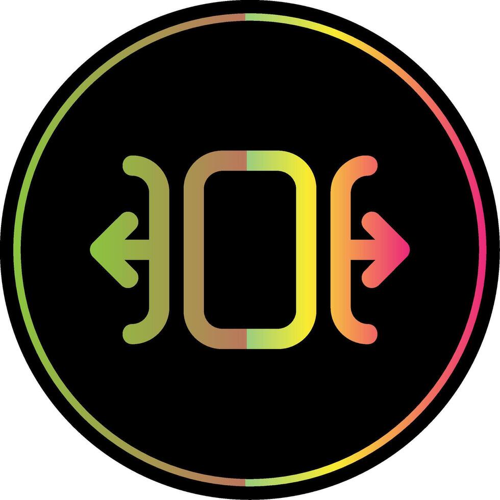 Carousel horizontal Line Gradient Due Color Icon vector