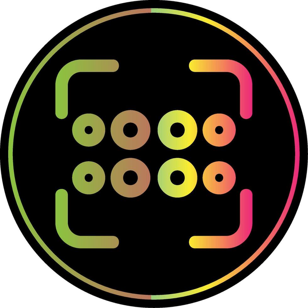 Reorder dots horizontal Line Gradient Due Color Icon vector