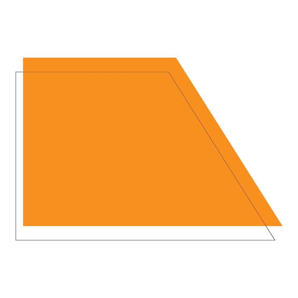 trapezoidal geométrico icono vector