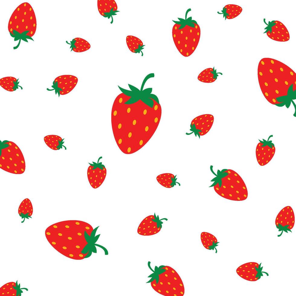 Strawberry background scattered vector