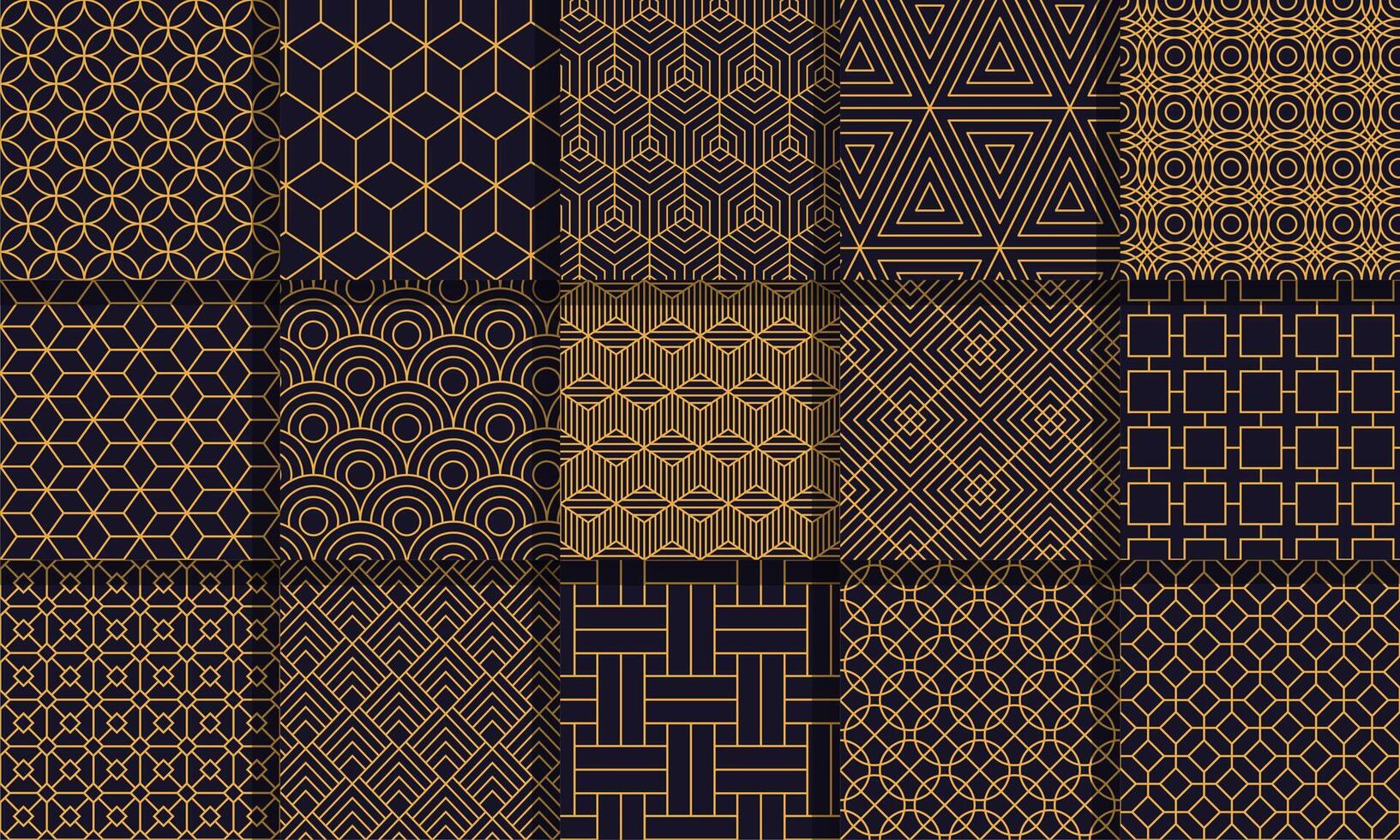 Geometric seamless patterns. Graphics style striped texture, vintage decorative maze patterns, geometric stripes vector ornaments set