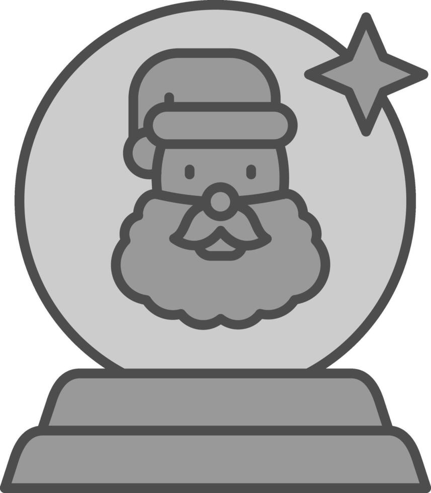 Jingle bell Line Filled Greyscale Icon vector