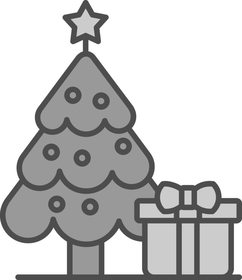 Jingle bell Line Filled Greyscale Icon vector