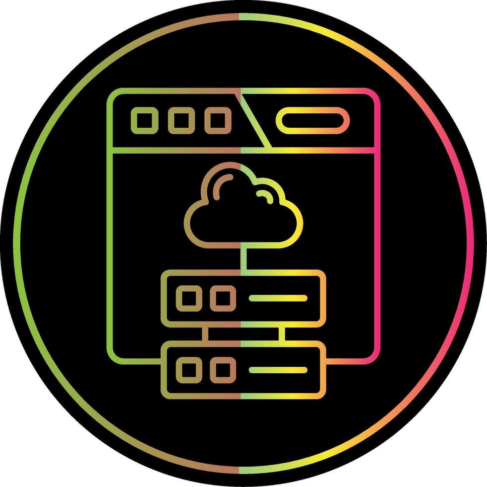 Cloud storage Line Gradient Due Color Icon vector