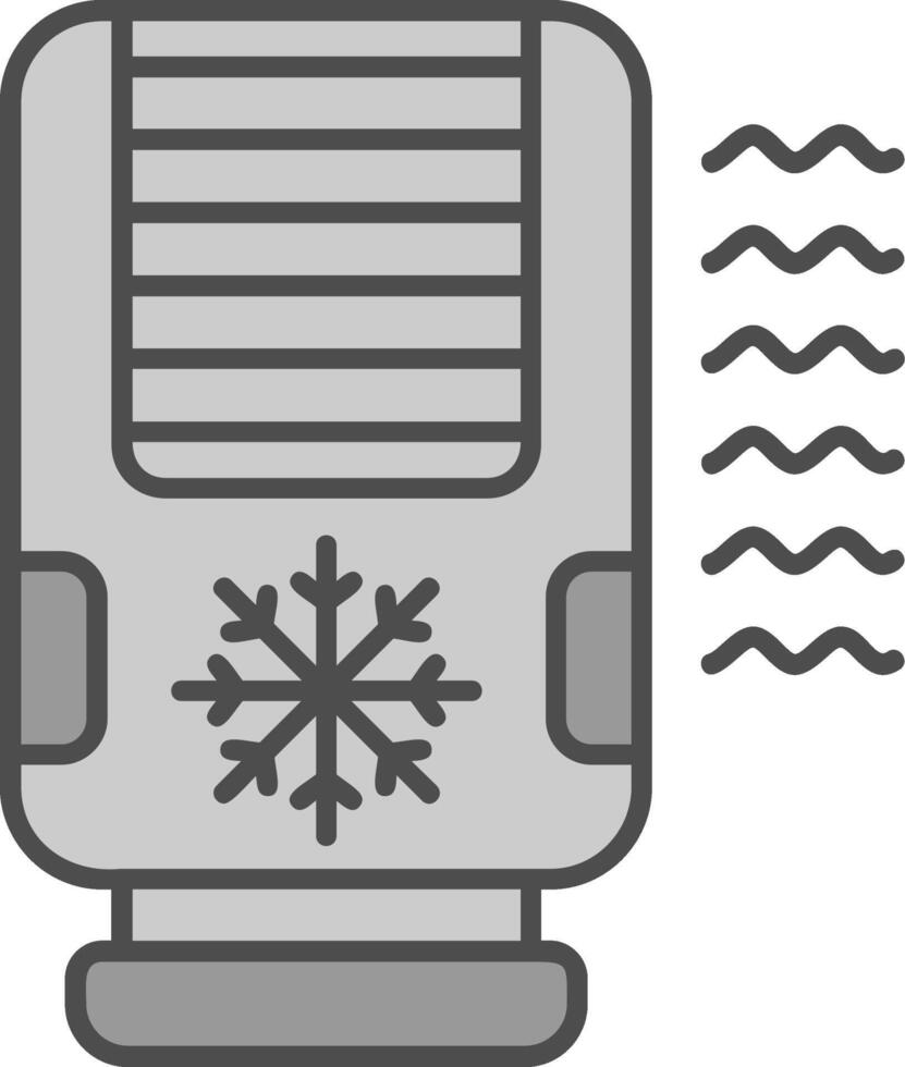 Air conditioner Line Filled Greyscale Icon vector