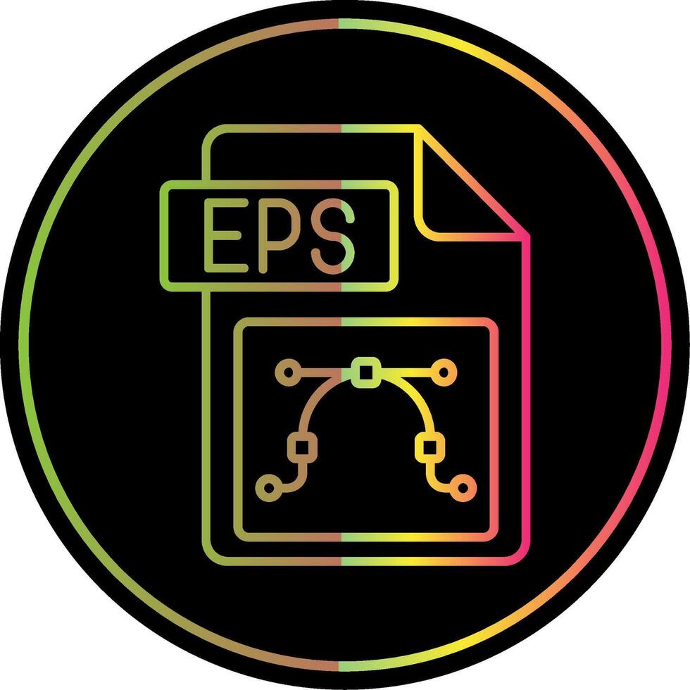 Eps file format Line Gradient Due Color Icon vector