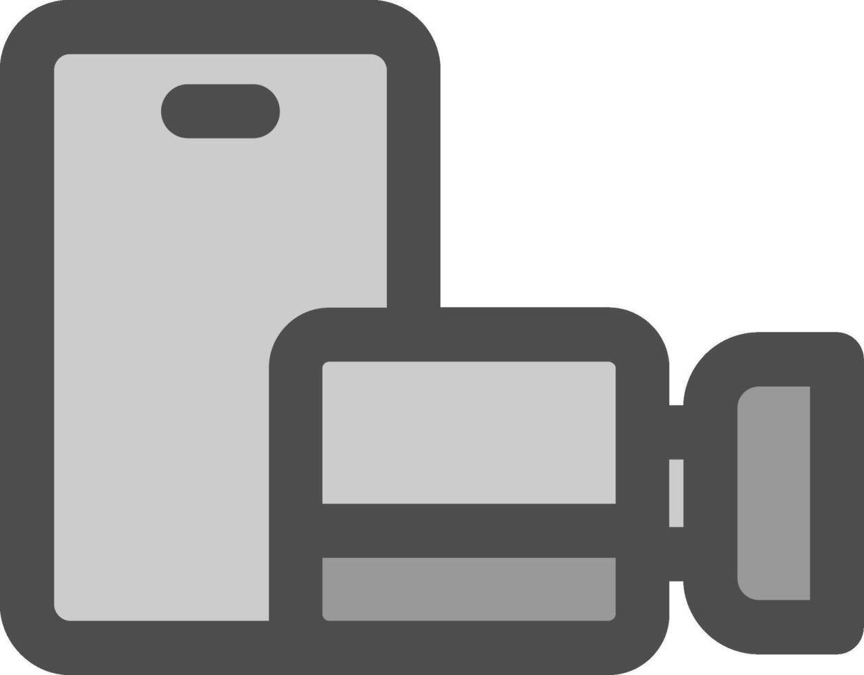 Video call Line Filled Greyscale Icon vector