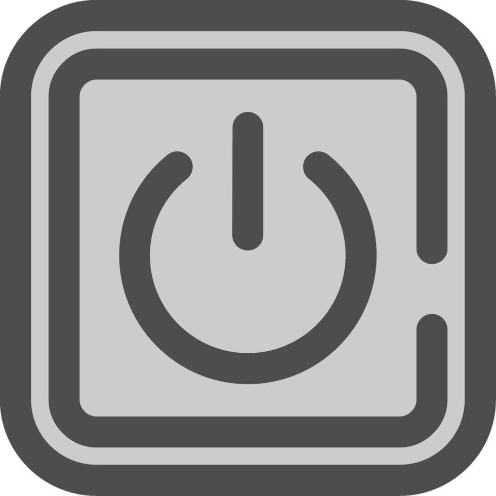 Power on Line Filled Greyscale Icon vector