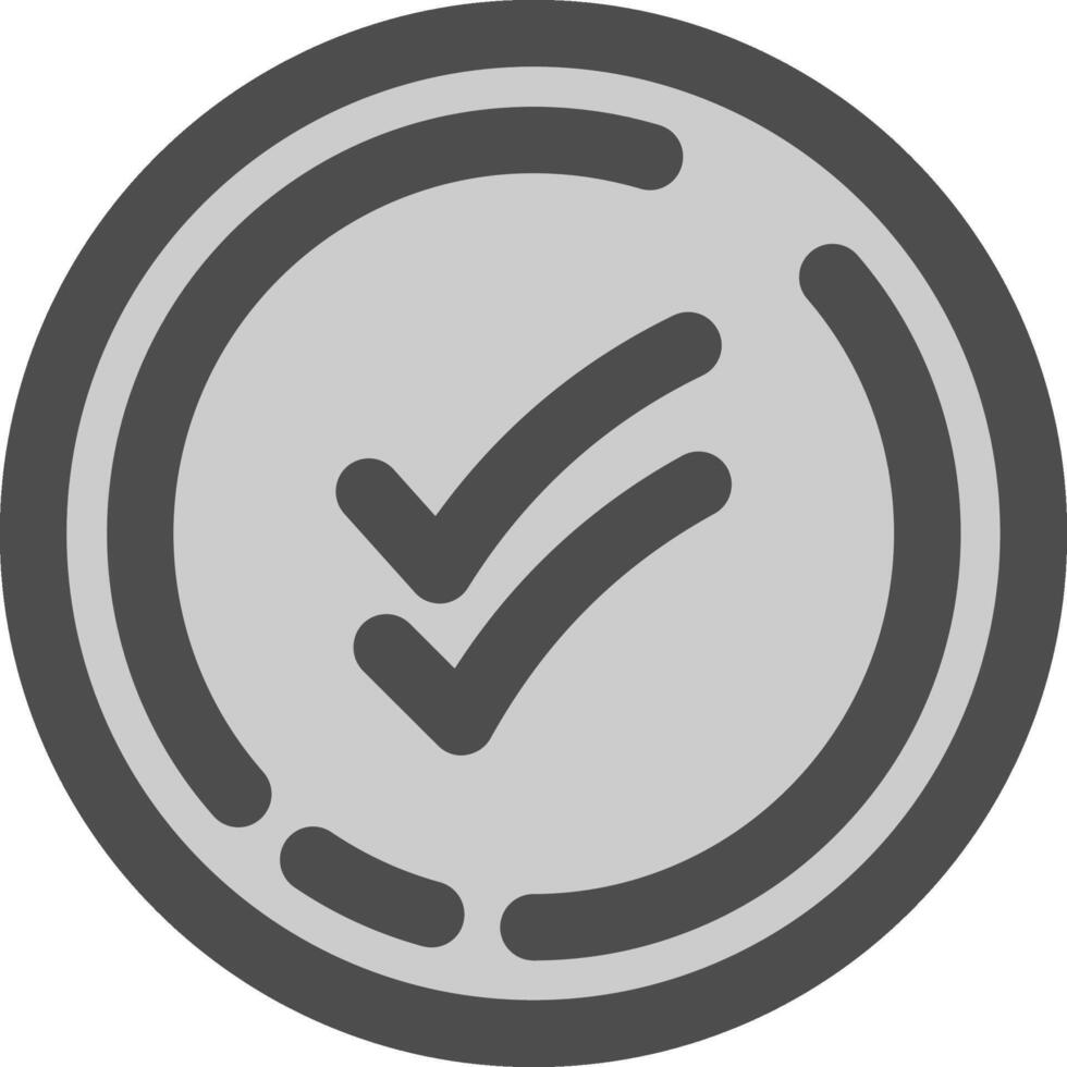 Double check Line Filled Greyscale Icon vector