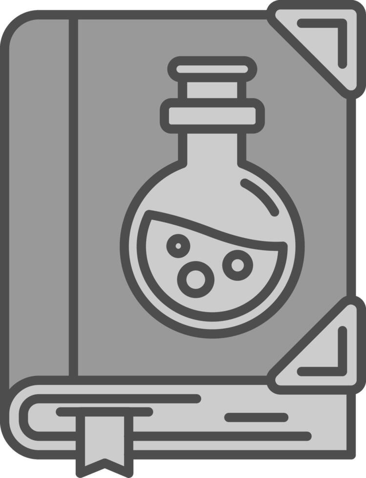 Sciene book Line Filled Greyscale Icon vector