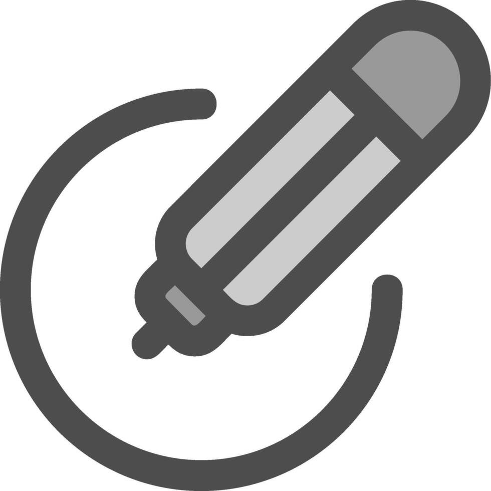 Pencil circle Line Filled Greyscale Icon vector
