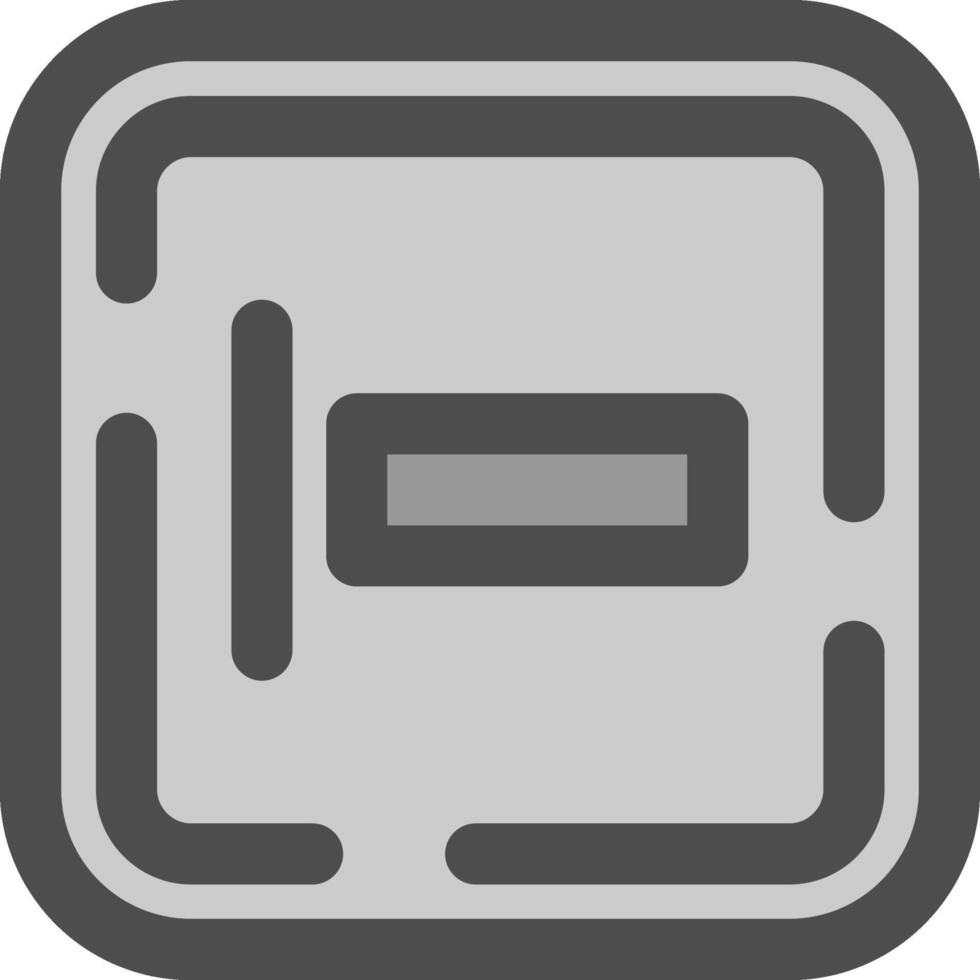 Left allignment Line Filled Greyscale Icon vector