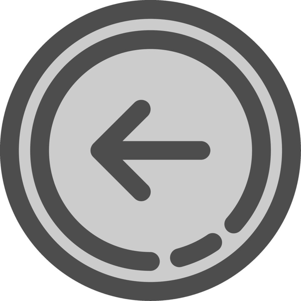 Left arrow Line Filled Greyscale Icon vector