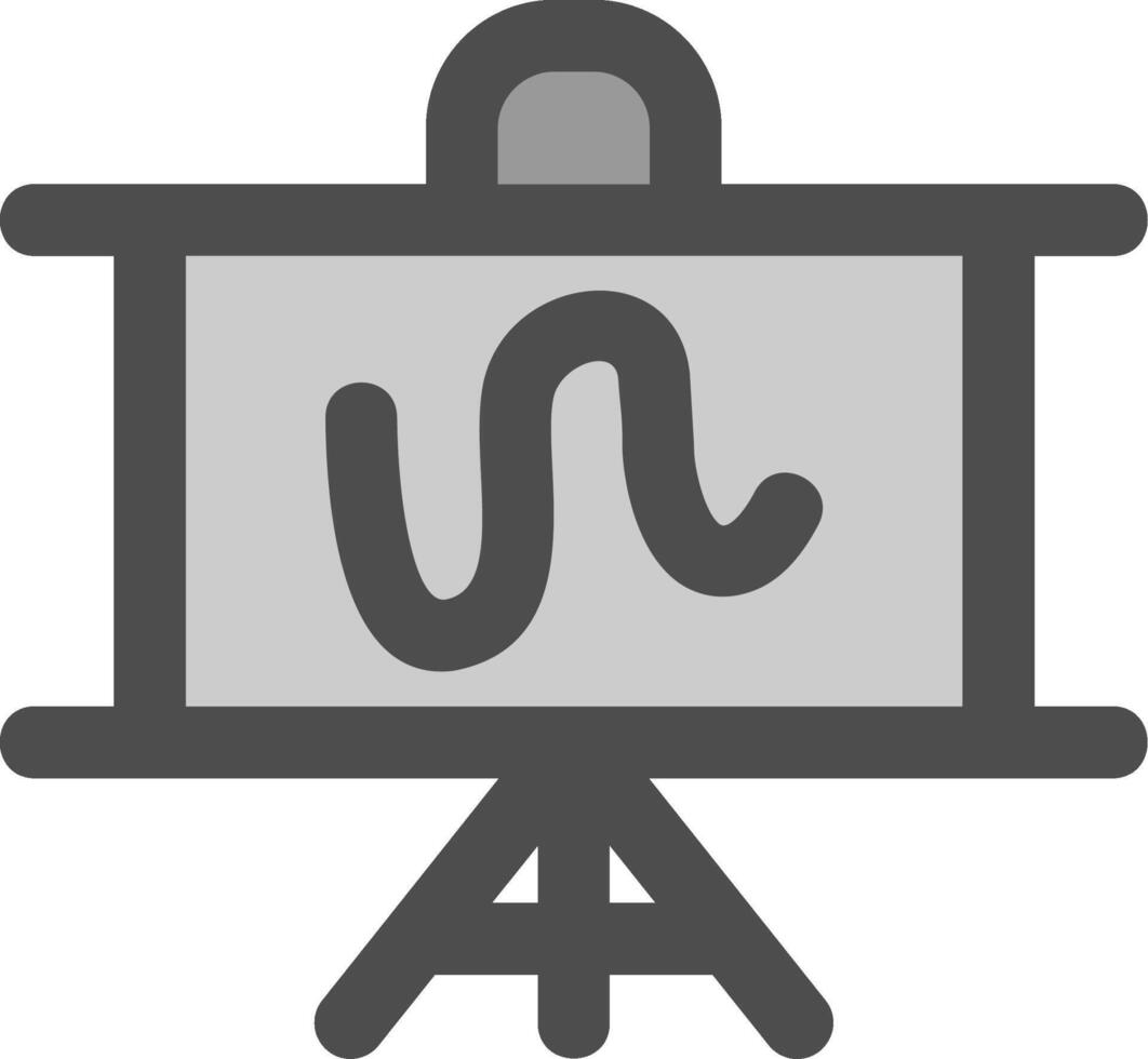 White board Line Filled Greyscale Icon vector