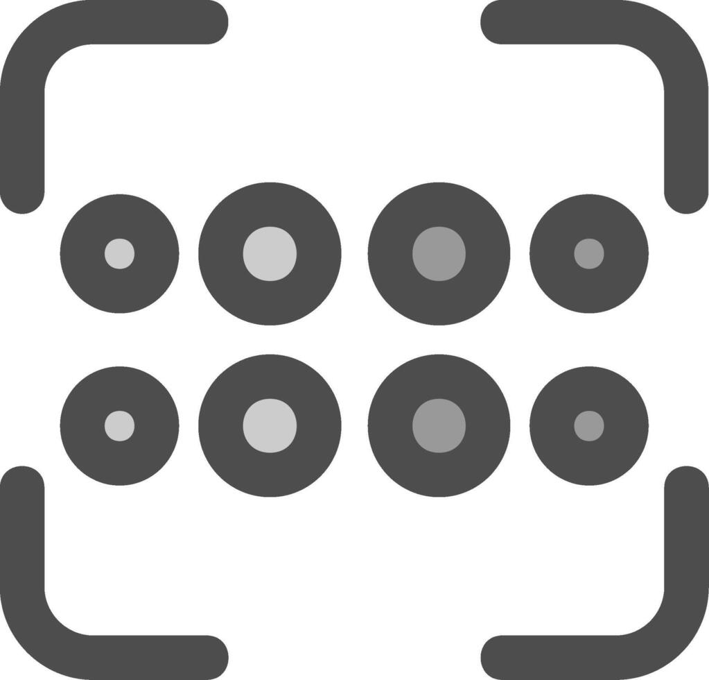 Reorder dots horizontal Line Filled Greyscale Icon vector