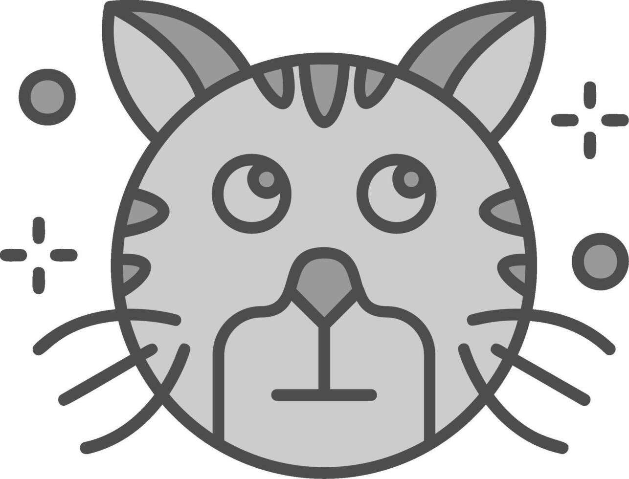 Rolling eyes Line Filled Greyscale Icon vector