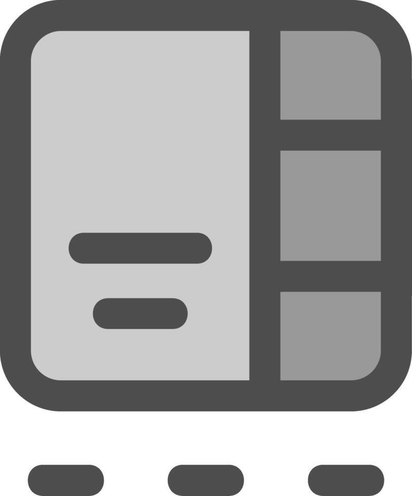 Gallery view Line Filled Greyscale Icon vector