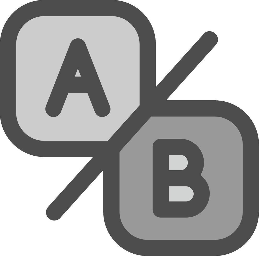 Compare ab Line Filled Greyscale Icon vector