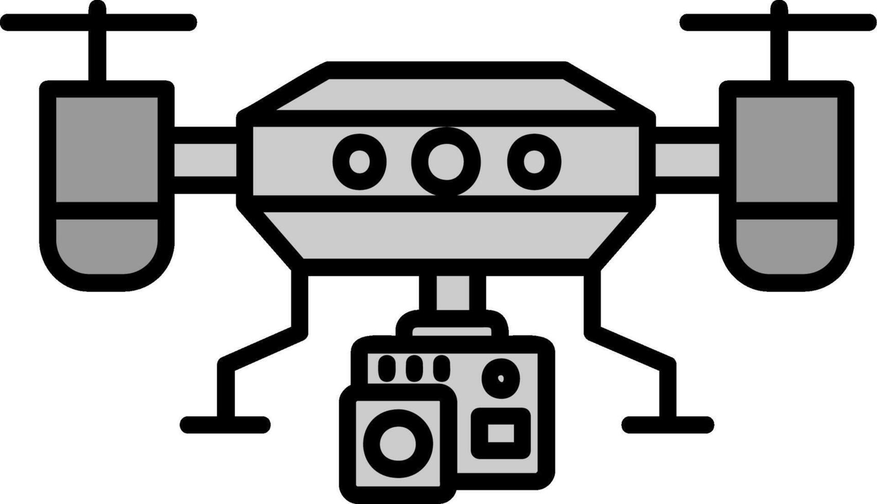 Camera drone Line Filled Greyscale Icon vector