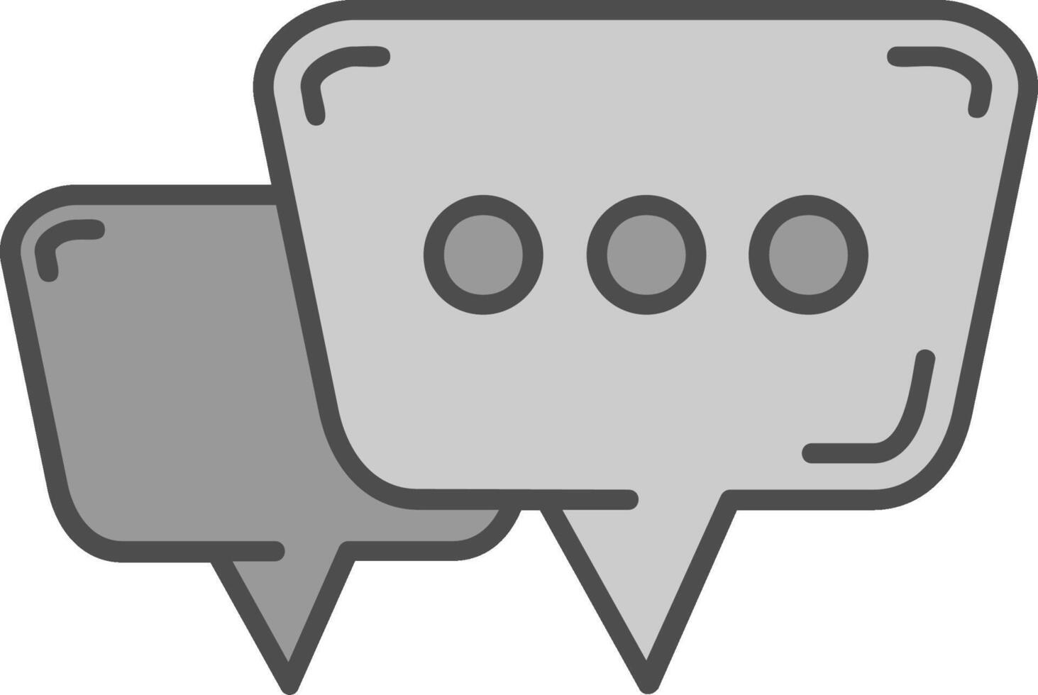 Chat bubbles Line Filled Greyscale Icon vector