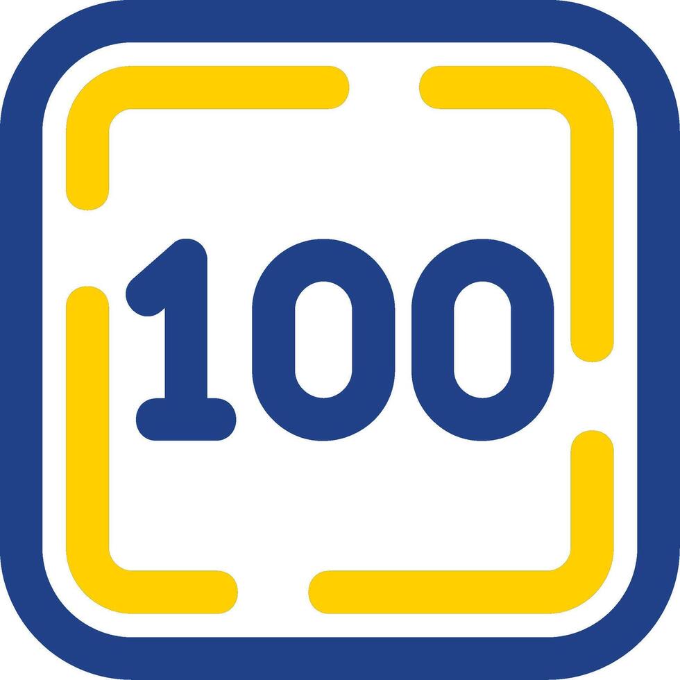 One Hundred Line Circle Icon vector