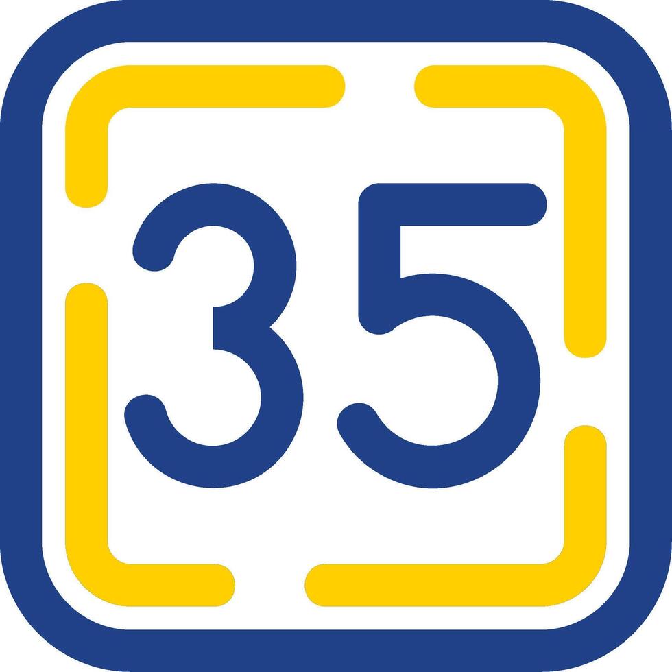 Thirty Five Line Circle Icon vector