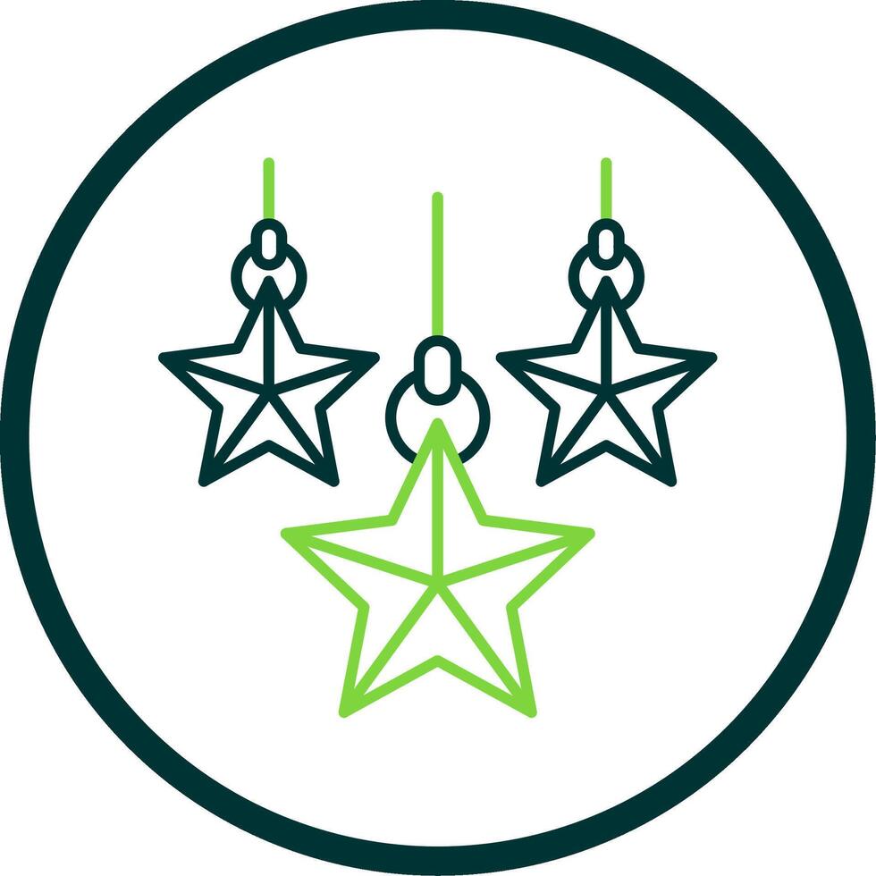 Christmas star Line Circle Icon vector