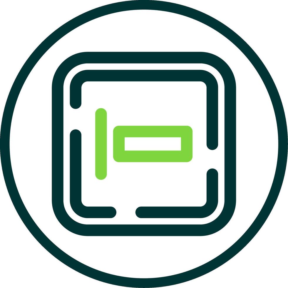 Left allignment Line Circle Icon vector