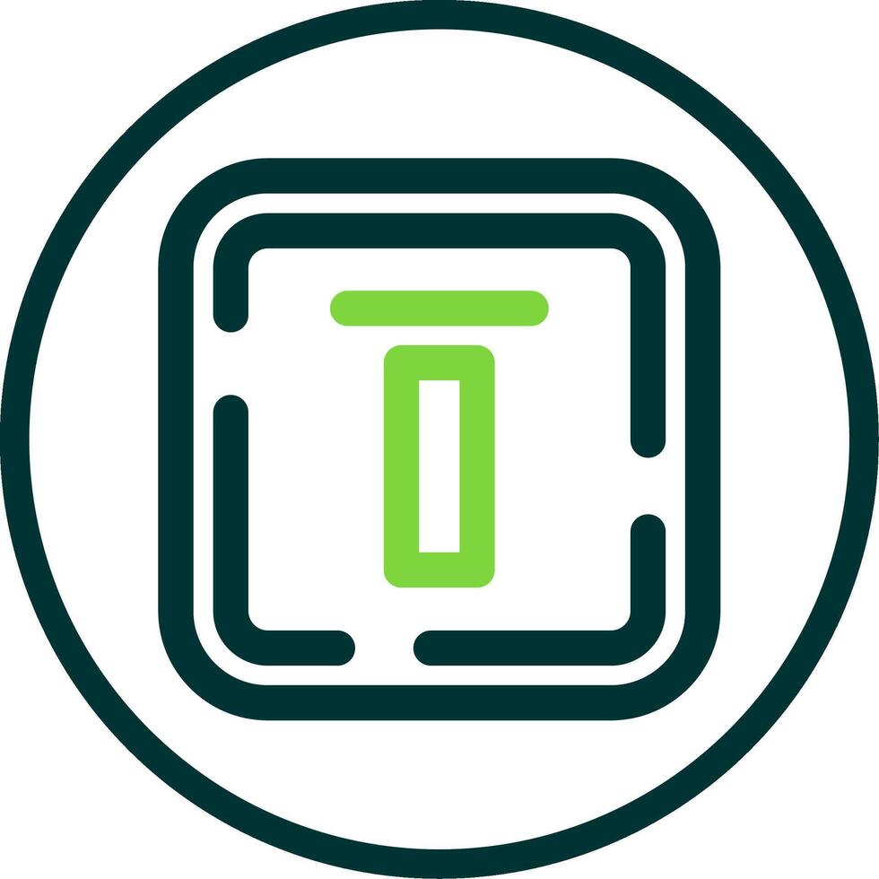 Top alignment Line Circle Icon vector