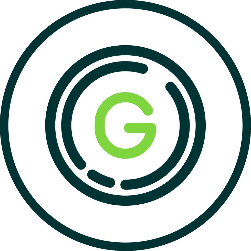 Letter g Line Circle Icon vector