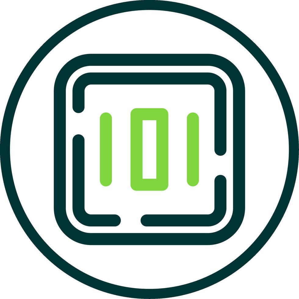 Center alignment Line Circle Icon vector