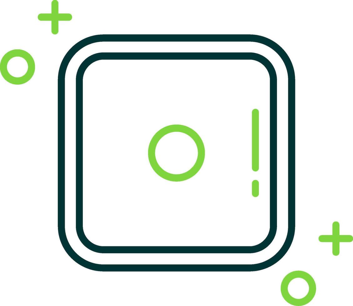 Dice one Line Circle Icon vector
