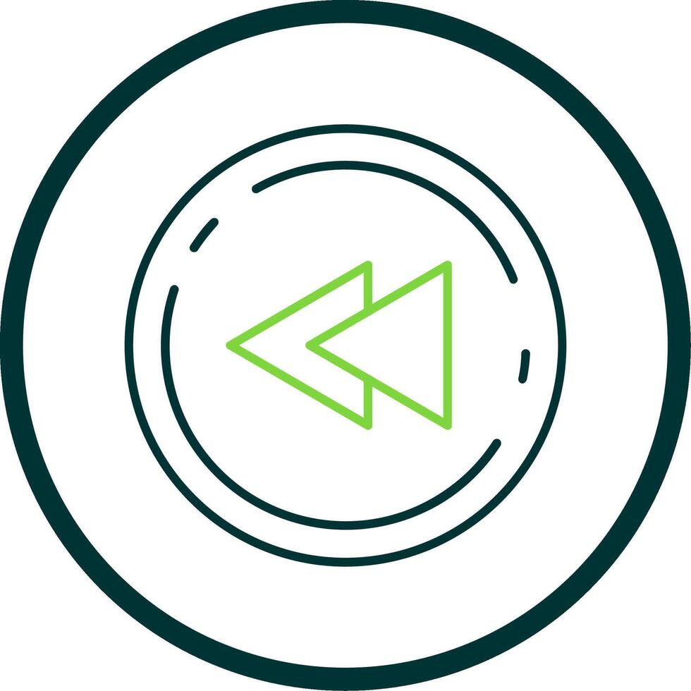 Fast forward Line Circle Icon vector