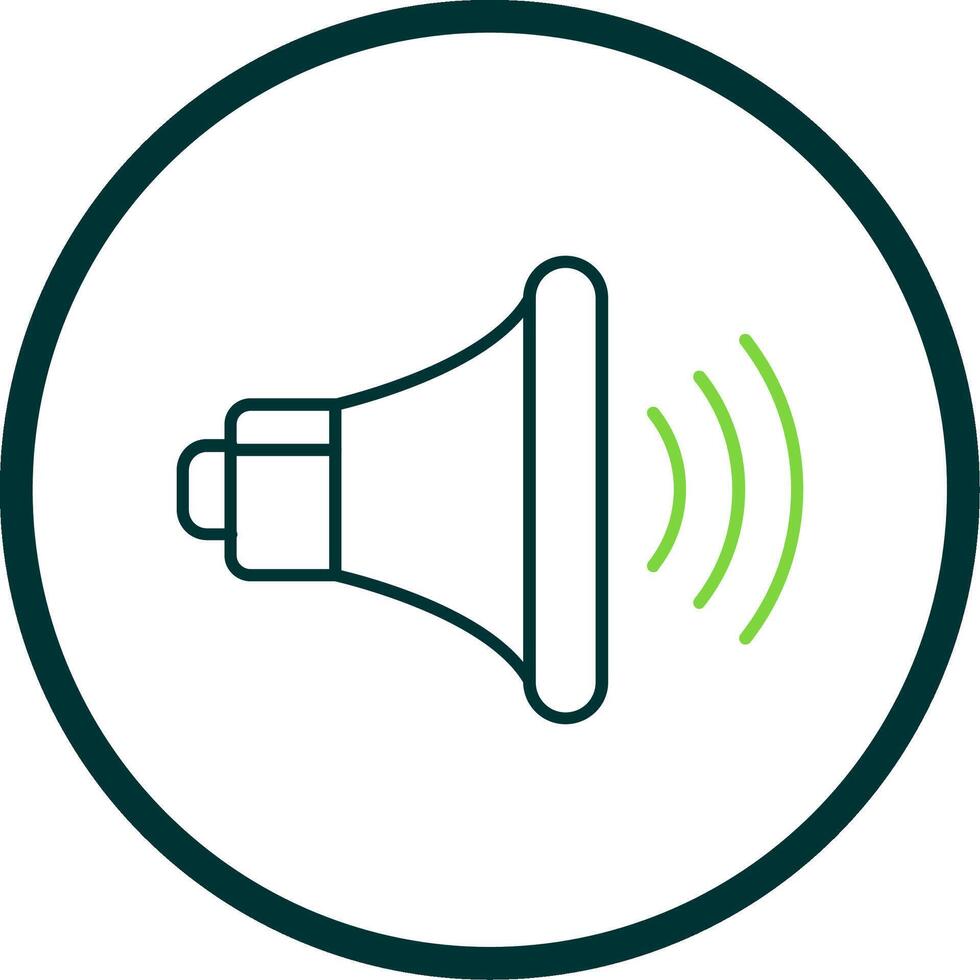 volume up Line Circle Icon vector